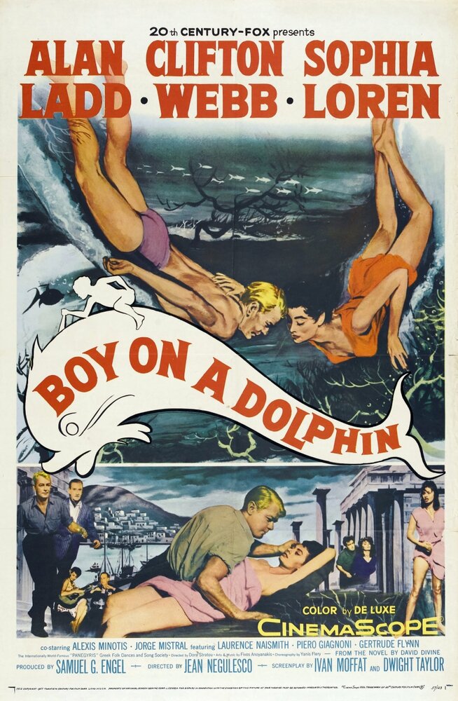 Мальчик на дельфине (1957) постер