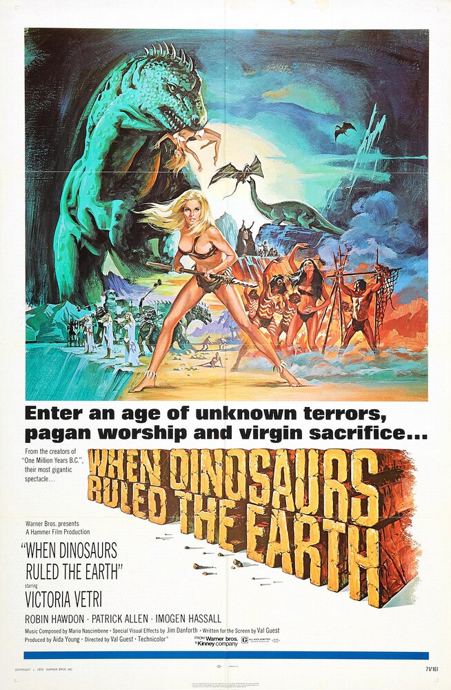 Когда на земле царили динозавры (1970) постер